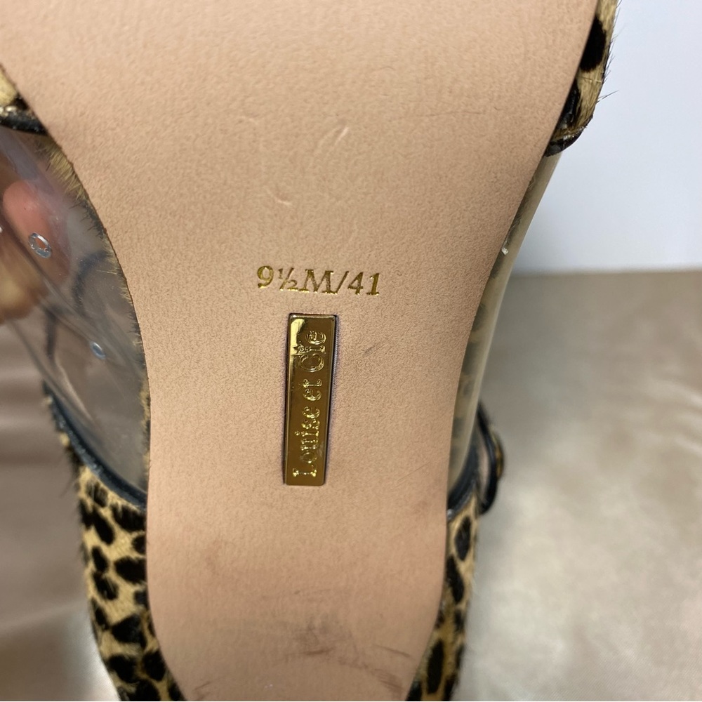Louise Et Cie Lo-Joykiss 3 Speckled Cow Hair  Leopard Clear Piccola Size 9.5 - Picture 9 of 16
